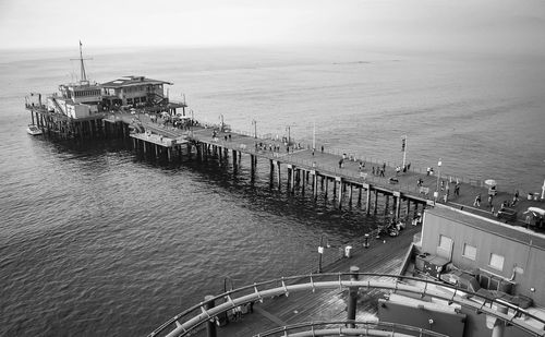 High angle view of sea against sky