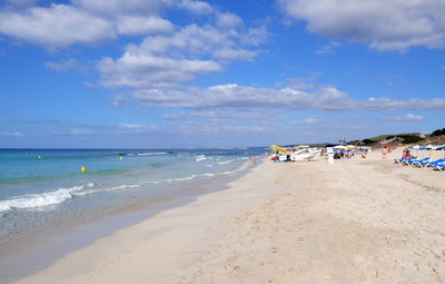 Scenic view of sea against sky at balearic islands