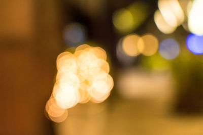 Defocused image of illuminated lights