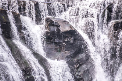 Scenic view of waterfall