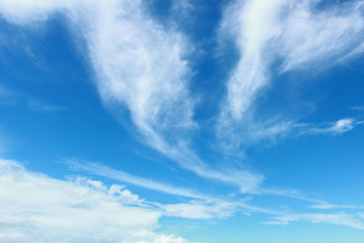 Low angle view of clouds in sky