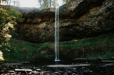 Stream flowing through rocks