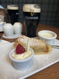 Close-up of coffee cup on table