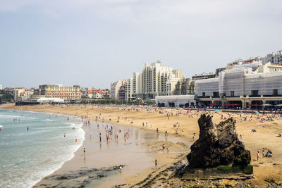 On the biarritz beach