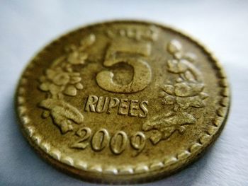 Close-up of text on wall