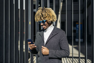 Woman using mobile phone