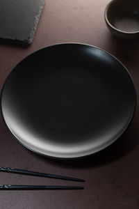Directly above shot of empty plate on table