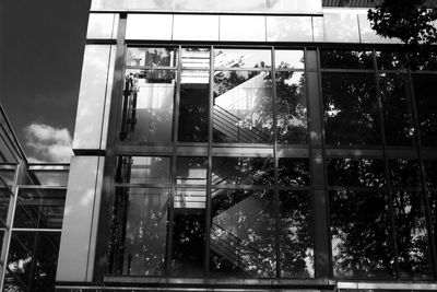 View of building through window