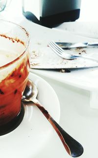 Close-up of drink on table