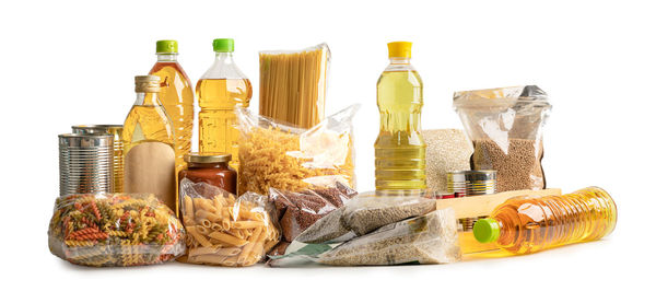 Close-up of food on white background