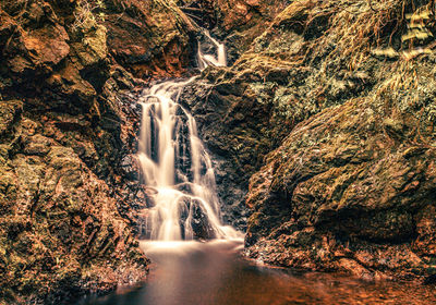 Scenic view of waterfall