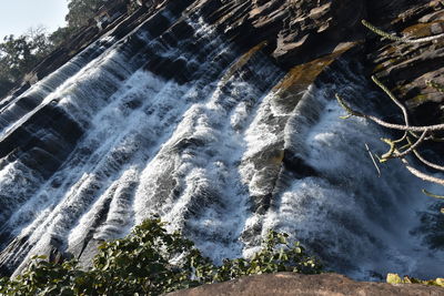 Scenic view of waterfall