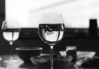 Close-up of wine in glass