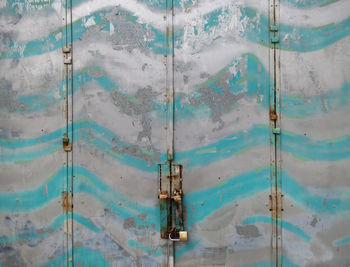 Full frame shot of old door