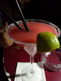 Close-up of drink on table