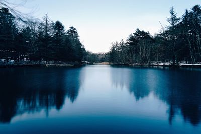 Scenic view of calm lake