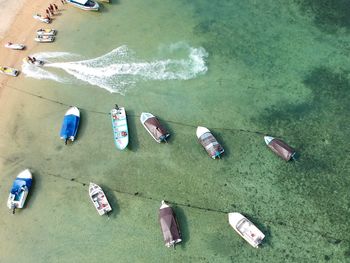 High angle view of beach