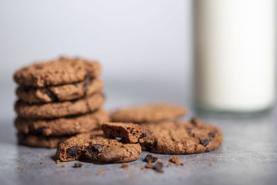 Close-up of cookies on table