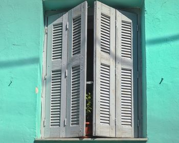 Close-up of closed door of building
