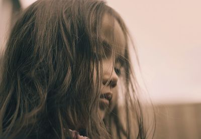 Close-up portrait of a girl