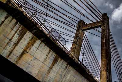 Low angle view of bridge against sky