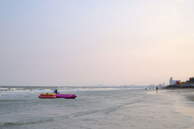 Water sled on sea