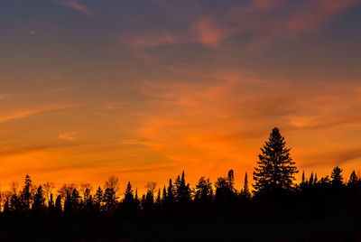 Scenic view of landscape against sky at sunset