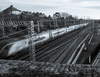 Railroad tracks against sky