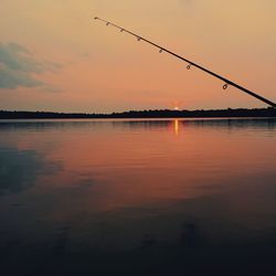 Scenic view of sunset over sea