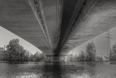 Low angle view of bridge over river