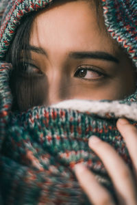 Close-up portrait of young woman