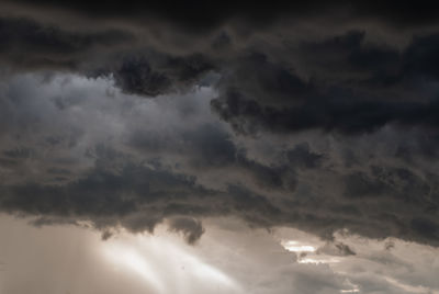 Low angle view of storm clouds in sky