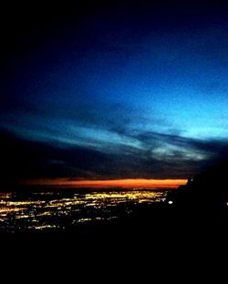 Dramatic sky over city