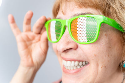 Close-up portrait of smiling woman