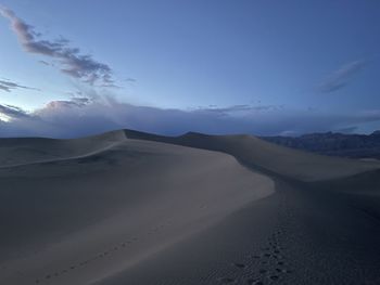 Scenic view of desert against sky