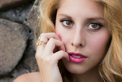 Close-up portrait of woman