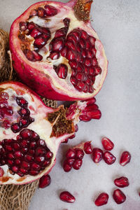 Close-up of pomegranate on table