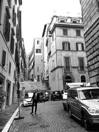 Cars parked on street