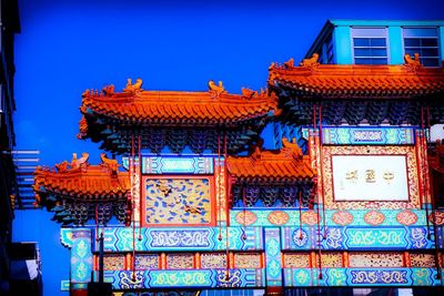 Low angle view of temple