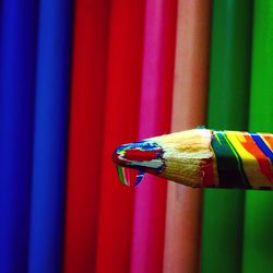 Close-up of multi colored pencils