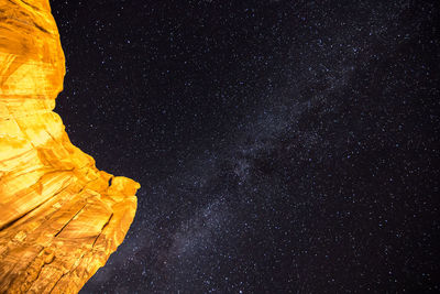 Milky way night sky in monument valley national park