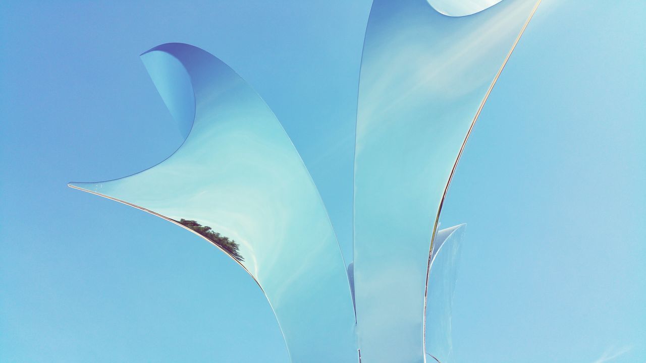 low angle view, blue, clear sky, close-up, nature, fragility, no people, beauty in nature, outdoors, sky, day, plant, copy space, stem, growth, tranquility, cable, hanging, water, electricity