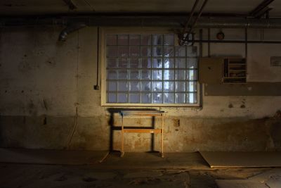 Interior of abandoned building