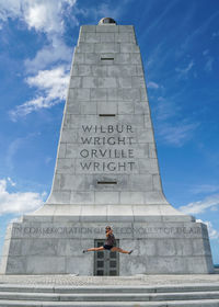 Low angle view of a statue