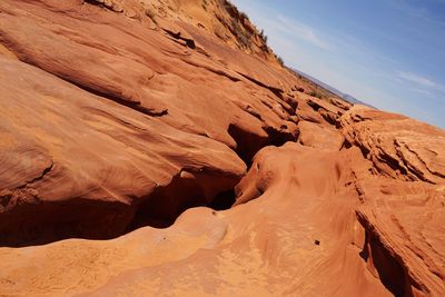 Scenic view of desert against sky