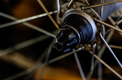 Close-up of bicycle wheel