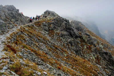 Scenic view of mountain range against sky