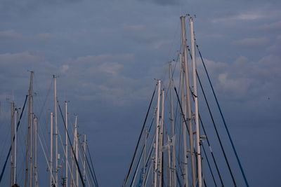 Low angle view of sailboat against sky