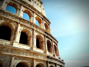 Low angle view of coliseum