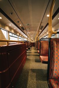 Interior of empty train